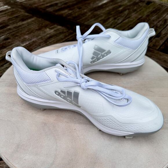 Adidas Icon 7 Boost Metal Baseball Cleats Mens Size 13 White FZ1557 New - Picture 10 of 14